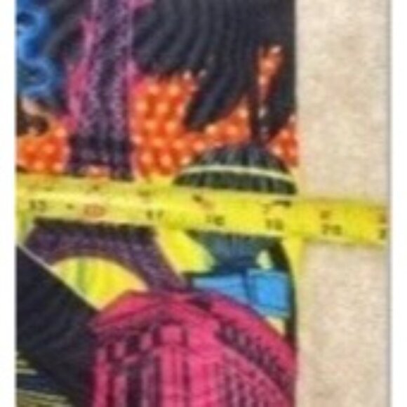 LAS VEGAS THEMED MULTICOLOR TOTE BAG WITH ZIPPER CLOSURE & BLACK STRAPS - Picture 5 of 7